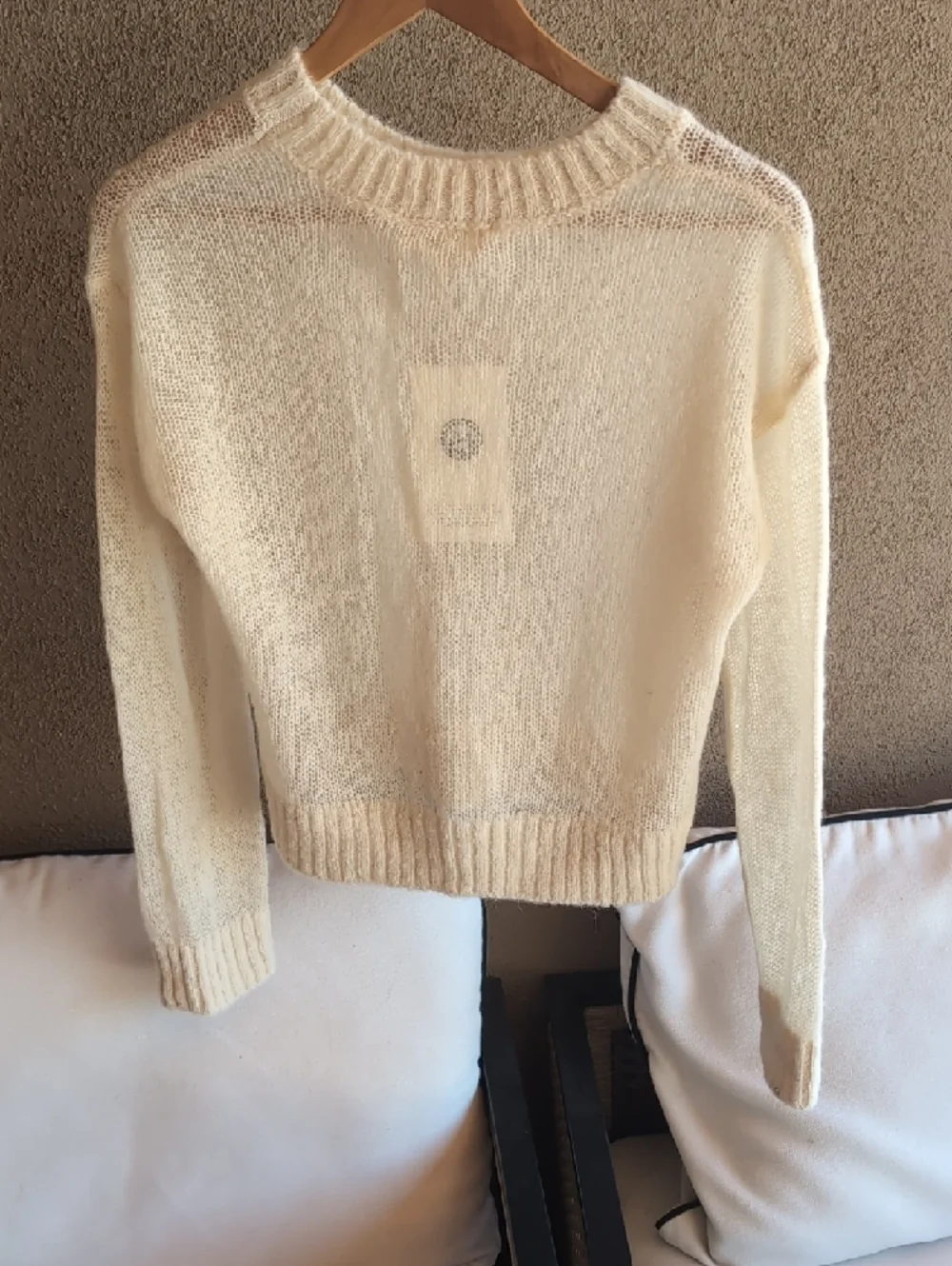 NWT Sézane Keith Sweater In Ivory Size M Alpaca Wool Blend